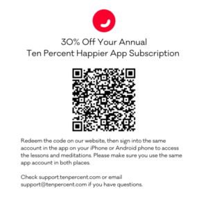 ten percent happier discount code